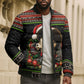 Angela Davis Merry Christmas Bomber Puffer Jacket Ugly Christmas Pattern Civil Rights Black History