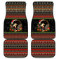 Angela Davis Merry Christmas Car Mats Ugly Christmas Pattern Civil Rights Black History