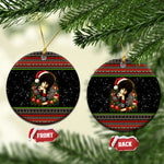 Angela Davis Merry Christmas Ceramic Ornament Ugly Christmas Pattern Civil Rights Black History