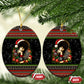 Angela Davis Merry Christmas Ceramic Ornament Ugly Christmas Pattern Civil Rights Black History