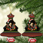 Angela Davis Merry Christmas Ceramic Ornament Ugly Christmas Pattern Civil Rights Black History