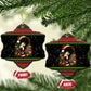 Angela Davis Merry Christmas Ceramic Ornament Ugly Christmas Pattern Civil Rights Black History