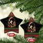 Angela Davis Merry Christmas Ceramic Ornament Ugly Christmas Pattern Civil Rights Black History