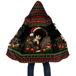 Angela Davis Merry Christmas Cloak Ugly Christmas Pattern Civil Rights Black History