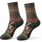 Angela Davis Merry Christmas Crew Socks Ugly Christmas Pattern Civil Rights Black History