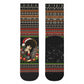 Angela Davis Merry Christmas Crew Socks Ugly Christmas Pattern Civil Rights Black History
