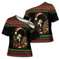 Angela Davis Merry Christmas Cross Shoulder Shirt Ugly Christmas Pattern Civil Rights Black History