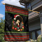 Angela Davis Merry Christmas Garden Flag Ugly Christmas Pattern Civil Rights Black History