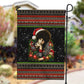 Angela Davis Merry Christmas Garden Flag Ugly Christmas Pattern Civil Rights Black History