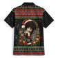 Angela Davis Merry Christmas Hawaiian Shirt Ugly Christmas Pattern Civil Rights Black History