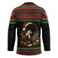 Angela Davis Merry Christmas Hockey Jersey Ugly Christmas Pattern Civil Rights Black History