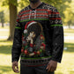 Angela Davis Merry Christmas Hockey Jersey Ugly Christmas Pattern Civil Rights Black History