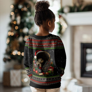Angela Davis Merry Christmas Kid Ugly Christmas Sweater Ugly Christmas Pattern Civil Rights Black History