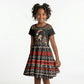 Angela Davis Merry Christmas Kid Short Sleeve Dress Ugly Christmas Pattern Civil Rights Black History
