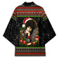 Angela Davis Merry Christmas Kimono Ugly Christmas Pattern Civil Rights Black History