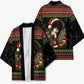 Angela Davis Merry Christmas Kimono Ugly Christmas Pattern Civil Rights Black History