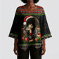 Angela Davis Merry Christmas Kimono Sleeve Blouse Ugly Christmas Pattern Civil Rights Black History