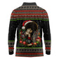 Angela Davis Merry Christmas Long Sleeve Polo Shirt Ugly Christmas Pattern Civil Rights Black History