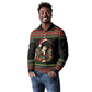 Angela Davis Merry Christmas Long Sleeve Polo Shirt Ugly Christmas Pattern Civil Rights Black History