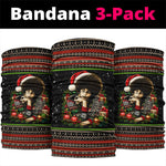 Angela Davis Merry Christmas Neck Gaiter Ugly Christmas Pattern Civil Rights Black History