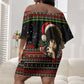 Angela Davis Merry Christmas Off Shoulder Short Dress Ugly Christmas Pattern Civil Rights Black History