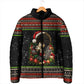 Angela Davis Merry Christmas Padded Jacket Ugly Christmas Pattern Civil Rights Black History
