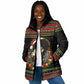 Angela Davis Merry Christmas Padded Jacket Ugly Christmas Pattern Civil Rights Black History