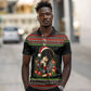 Angela Davis Merry Christmas Polo Shirt Ugly Christmas Pattern Civil Rights Black History