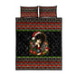 Angela Davis Merry Christmas Quilt Bed Set Ugly Christmas Pattern Civil Rights Black History