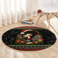 Angela Davis Merry Christmas Round Carpet Ugly Christmas Pattern Civil Rights Black History
