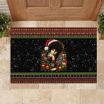 Angela Davis Merry Christmas Rubber Doormat Ugly Christmas Pattern Civil Rights Black History