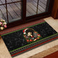 Angela Davis Merry Christmas Rubber Doormat Ugly Christmas Pattern Civil Rights Black History