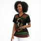 Angela Davis Merry Christmas Scrub Top Ugly Christmas Pattern Civil Rights Black History