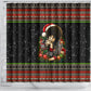 Angela Davis Merry Christmas Shower Curtain Ugly Christmas Pattern Civil Rights Black History
