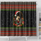 Angela Davis Merry Christmas Shower Curtain Ugly Christmas Pattern Civil Rights Black History