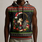 Angela Davis Merry Christmas Sleeveless Hoodie Ugly Christmas Pattern Civil Rights Black History