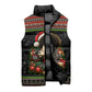 Angela Davis Merry Christmas Sleeveless Puffer Jacket Ugly Christmas Pattern Civil Rights Black History