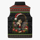 Angela Davis Merry Christmas Sleeveless Puffer Jacket Ugly Christmas Pattern Civil Rights Black History