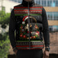 Angela Davis Merry Christmas Sleeveless Puffer Jacket Ugly Christmas Pattern Civil Rights Black History