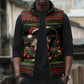 Angela Davis Merry Christmas Sleeveless Puffer Jacket Ugly Christmas Pattern Civil Rights Black History