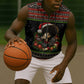 Angela Davis Merry Christmas Sleeveless Zip Hoodie Ugly Christmas Pattern Civil Rights Black History