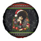 Angela Davis Merry Christmas Spare Tire Cover Ugly Christmas Pattern Civil Rights Black History