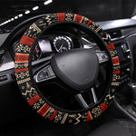 Angela Davis Merry Christmas Steering Wheel Cover Ugly Christmas Pattern Civil Rights Black History
