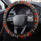 Angela Davis Merry Christmas Steering Wheel Cover Ugly Christmas Pattern Civil Rights Black History