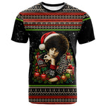 Angela Davis Merry Christmas T shirt Ugly Christmas Pattern Civil Rights Black History