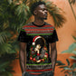 Angela Davis Merry Christmas T shirt Ugly Christmas Pattern Civil Rights Black History