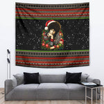 Angela Davis Merry Christmas Tapestry Ugly Christmas Pattern Civil Rights Black History