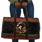 Angela Davis Merry Christmas Travel Bag Ugly Christmas Pattern Civil Rights Black History
