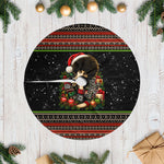 Angela Davis Merry Christmas Tree Skirt Ugly Christmas Pattern Civil Rights Black History