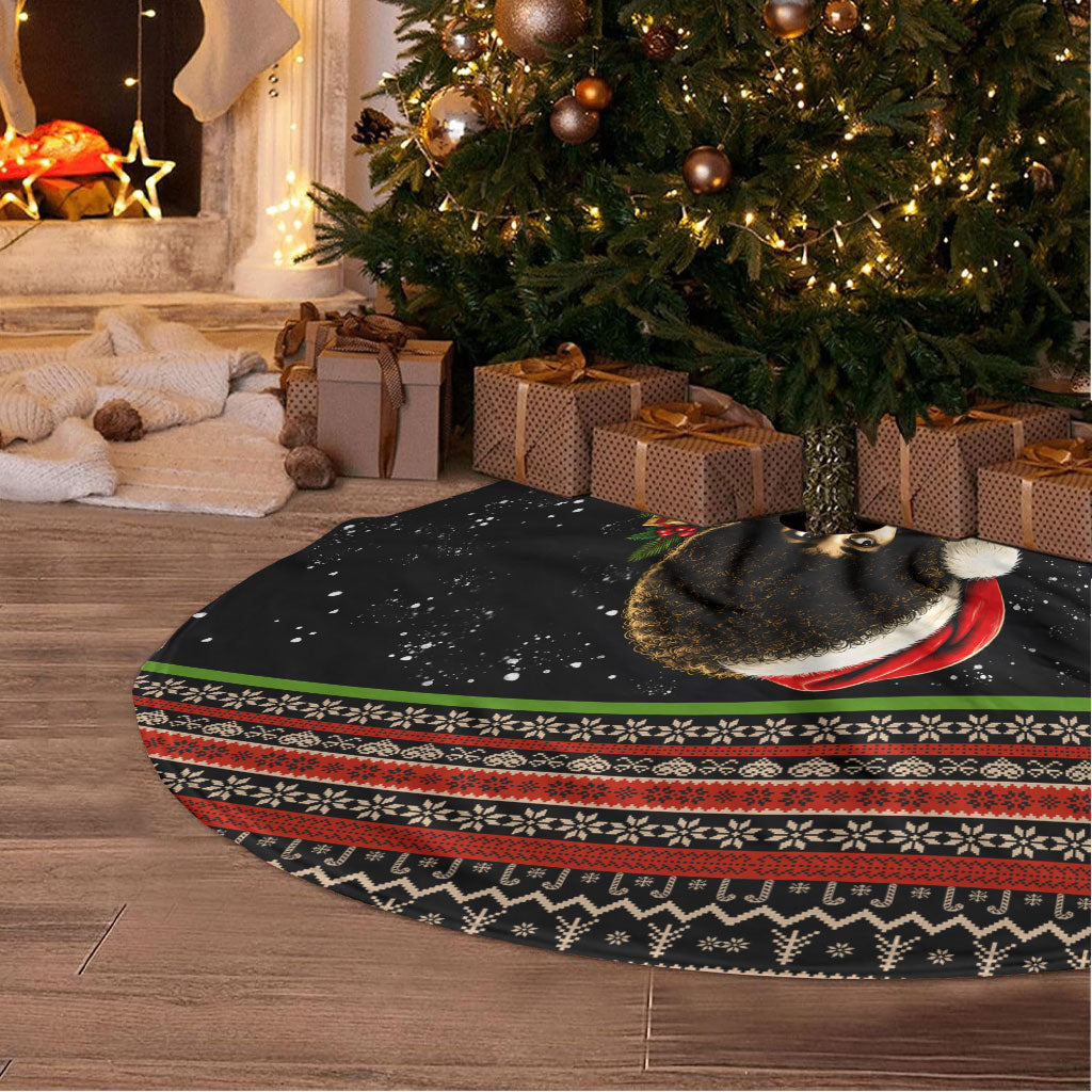 Angela Davis Merry Christmas Tree Skirt Ugly Christmas Pattern Civil Rights Black History